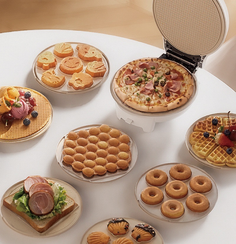 Mini Waffle Maker Machine - 750 ワットミニサンドイッチメーカー電気パンケーキメーカータイミングワッフルメーカークイック朝食マシン多機能電気ベーキングパン
