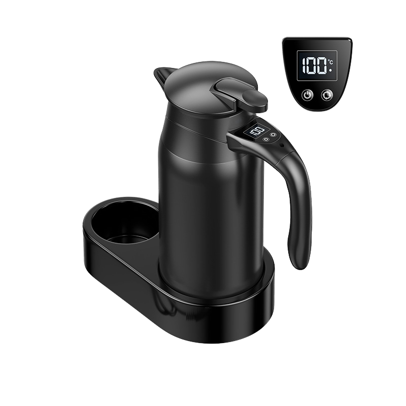 Electric Kettle Temperature Control - スマート12V/24V車載用電気ケトル ステンレス製カップ付き 100 ° 車/トラックでの沸騰水の温度制御