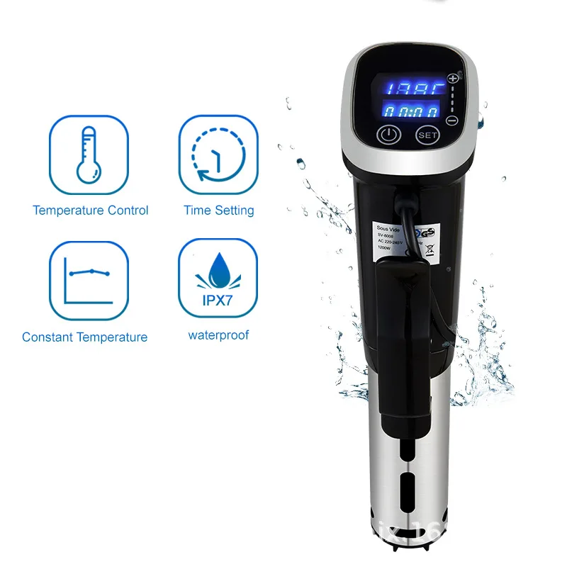 IPX7防水真空調理器、精密調理器、浸漬循環器、真空フードク - Digital Sous Vide Precision Cooker のレビューと価格